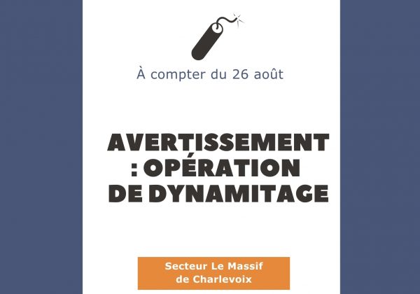 Travaux dynamitage
