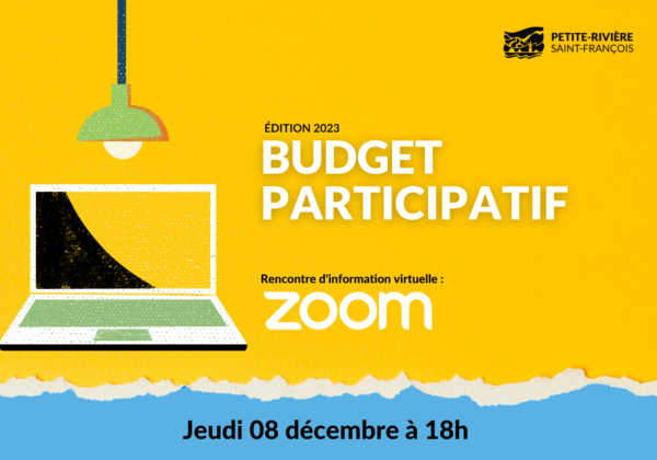 Modification – Date de la séance d’information virtuelle (Budget participatif 2023)