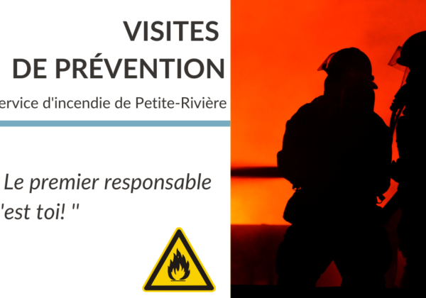 Visite de prévention – Service d’incendie de Petite-Rivière-Saint-François