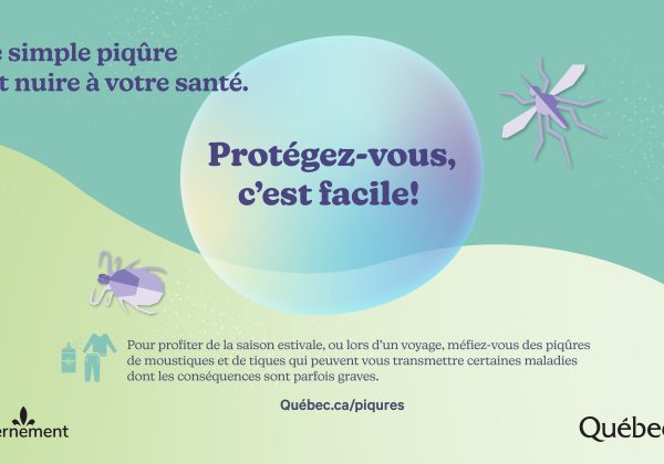 Protégez-vous des piqûres de tiques et de moustiques!