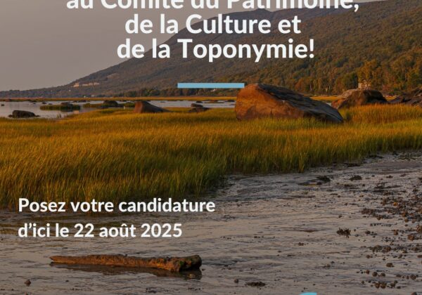 Appel de candidatures – Comité du Patrimoine, de la Culture et de la Toponymie