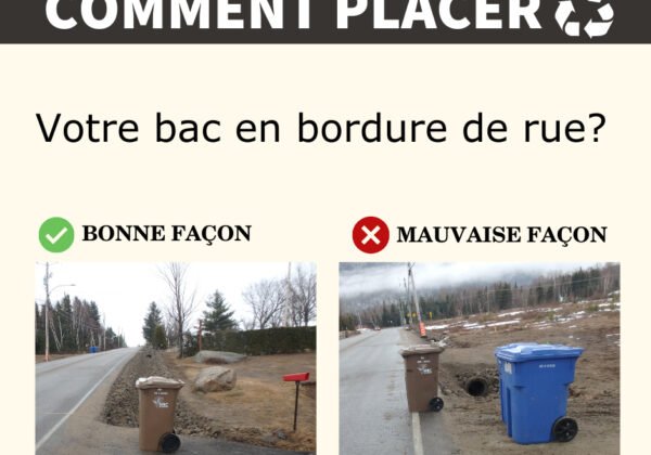 Avis – Position des bacs en période de déneigement