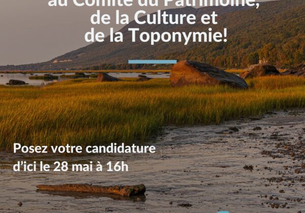 Appel de candidatures – Comité du Patrimoine, de la Culture et de la Toponymie