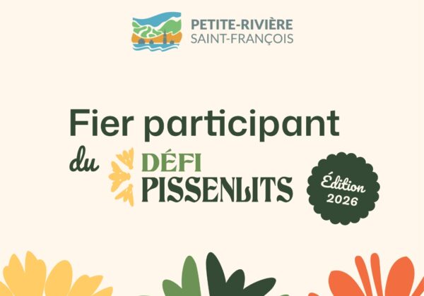 La Municipalité de Petite-Rivière-Saint-François se joint au Défi pissenlits 2026