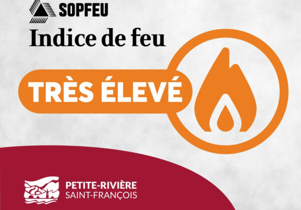 Danger d’incendie : indice « très élevé » dans Charlevoix